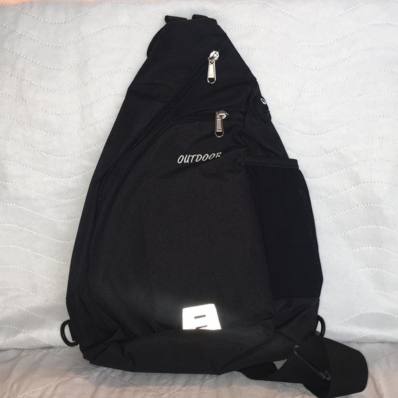 NWOT Black Sling Backpack For Women or Men - Picture 1 of 8